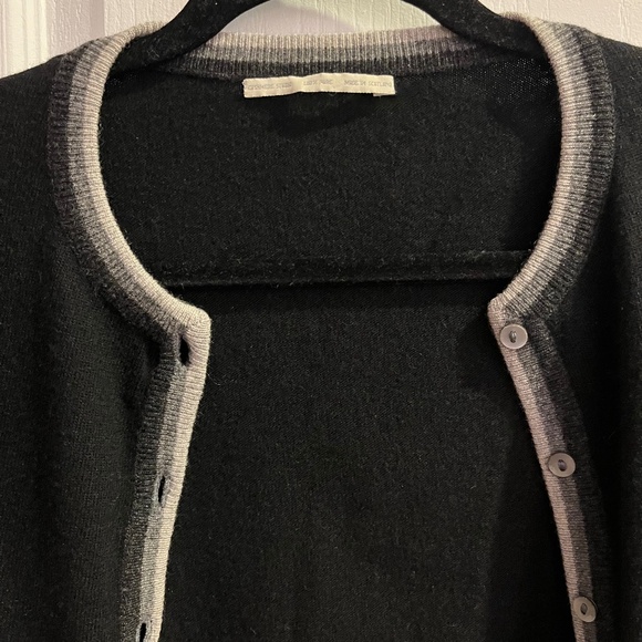 Cashmere Studio 100% cashmere Cardigan Sweater Sz 1 (XS) with shell- Black - Picture 3 of 9